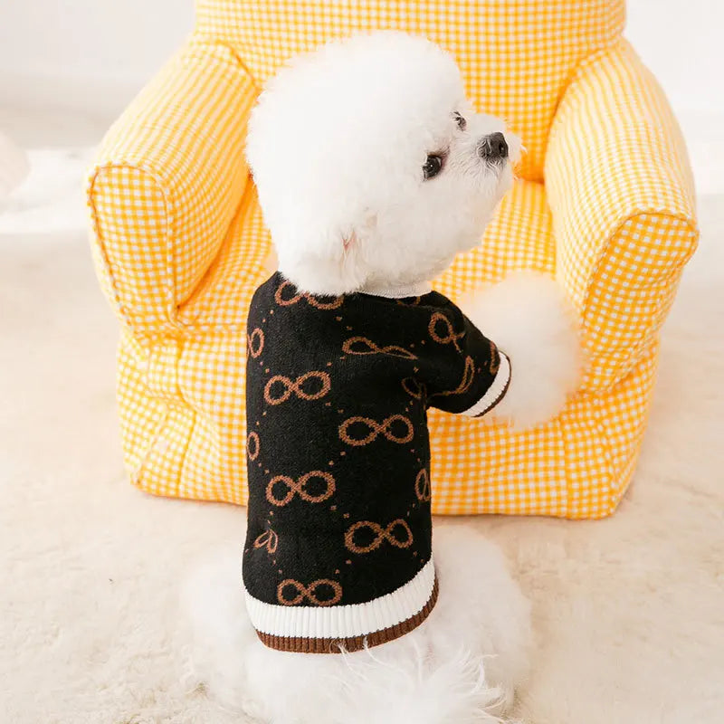 Vintage Bear Button Dog Cardigan