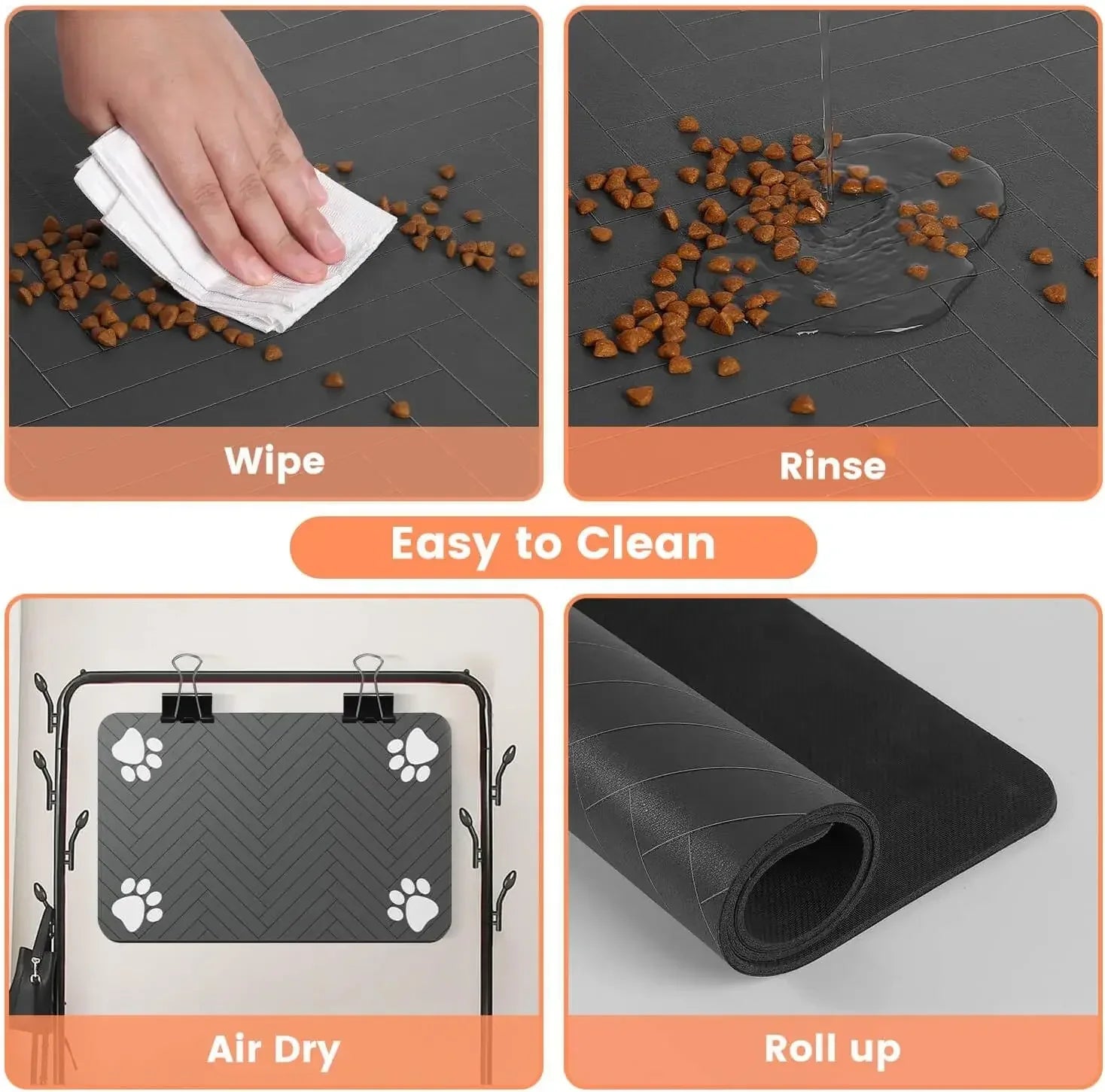 Anti Slip Waterproof Dog Bowl Mat