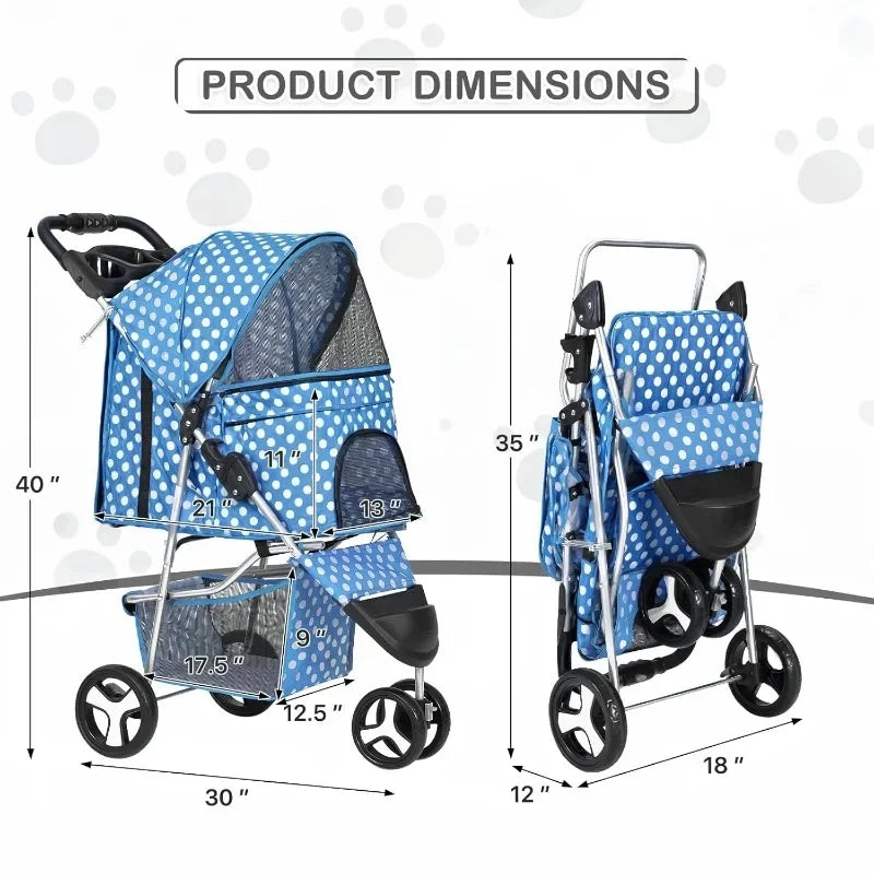 Foldable Small Dog Stroller
