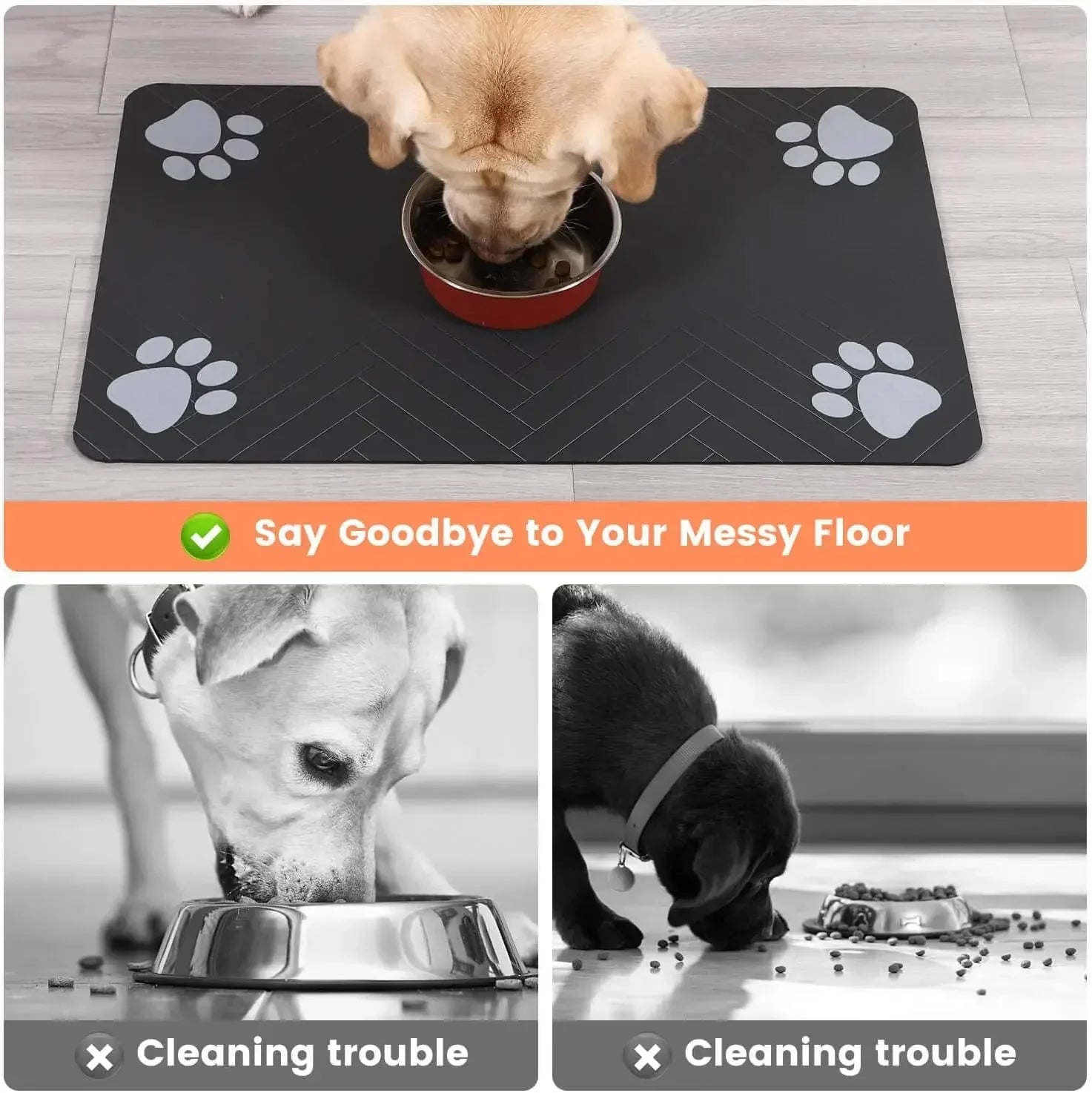 Anti Slip Waterproof Dog Bowl Mat