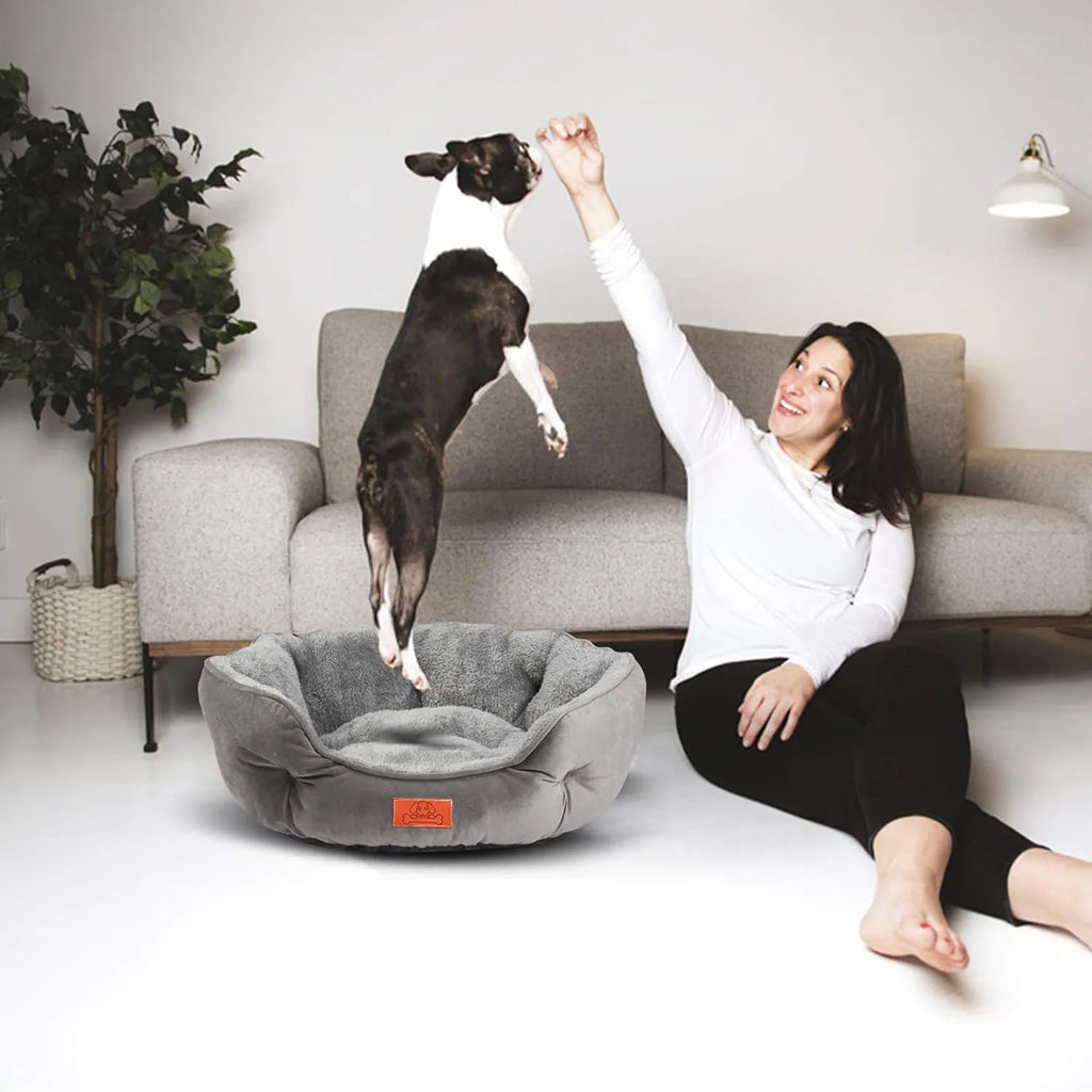 Sherpa Fleece Round Dog Bed