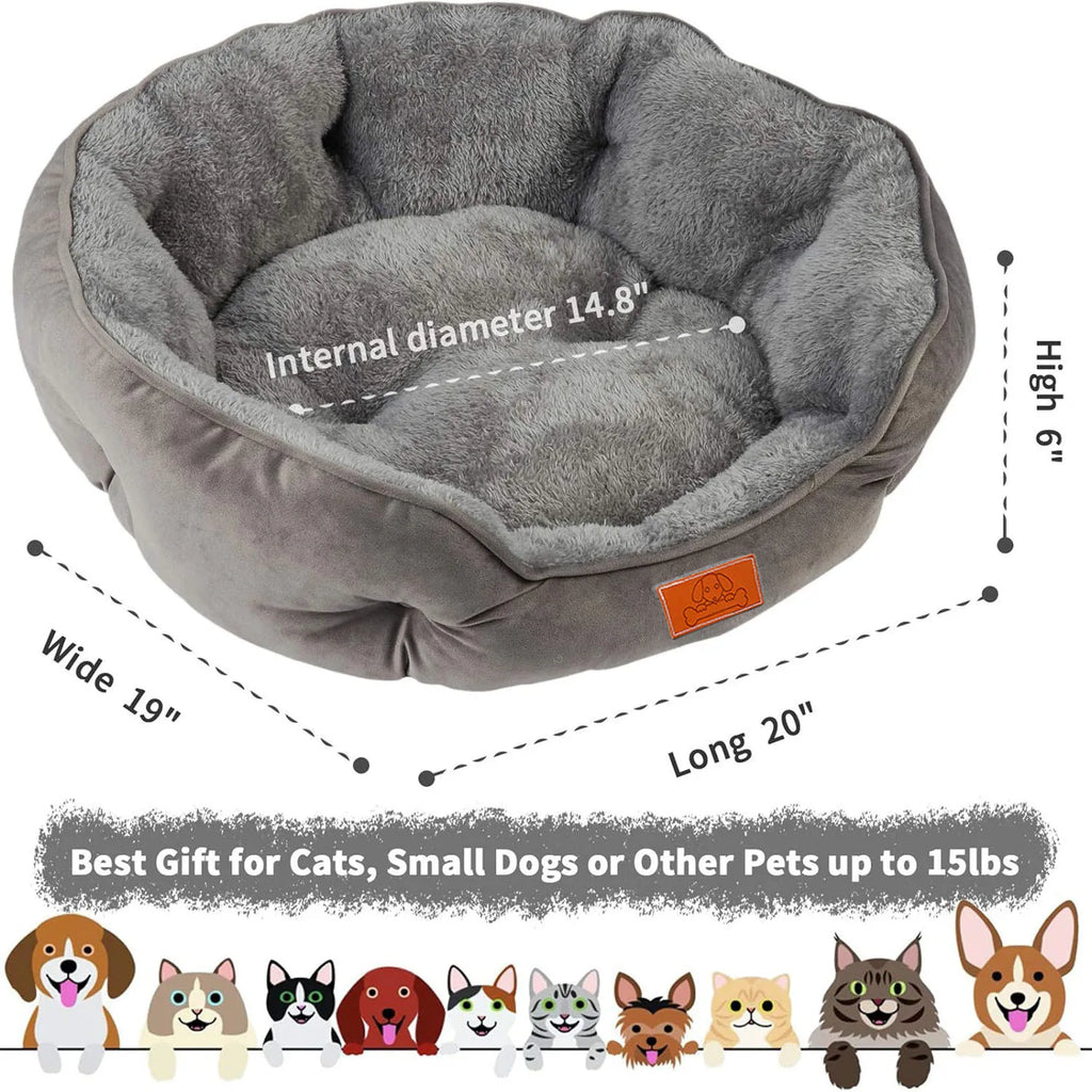 Sherpa Fleece Round Dog Bed
