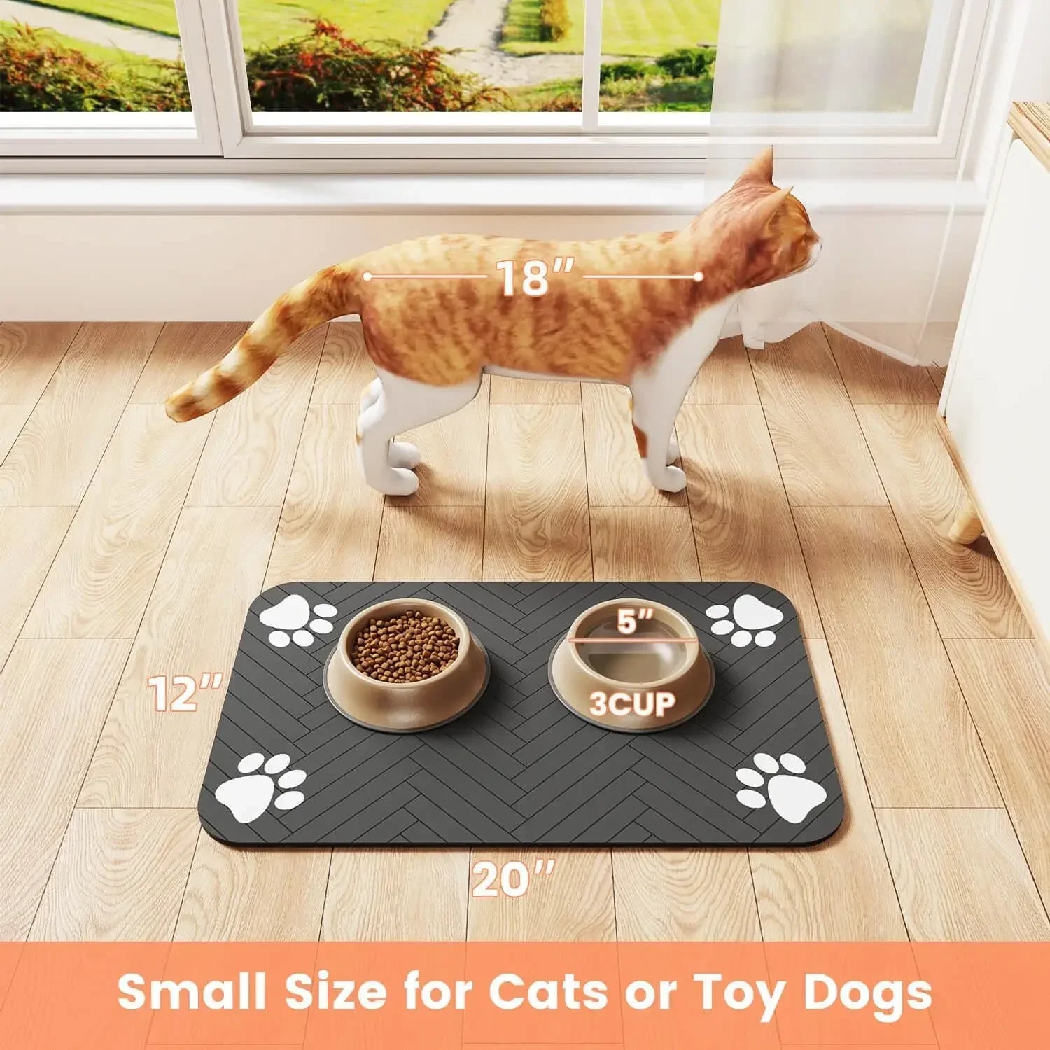 Anti Slip Waterproof Dog Bowl Mat