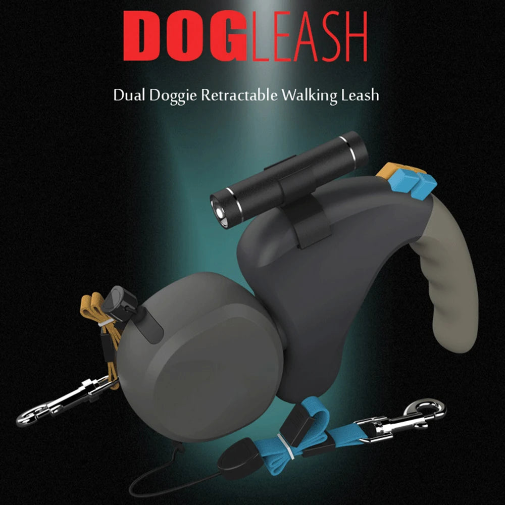 Pawfer™ Retractable Dual Dog Leash