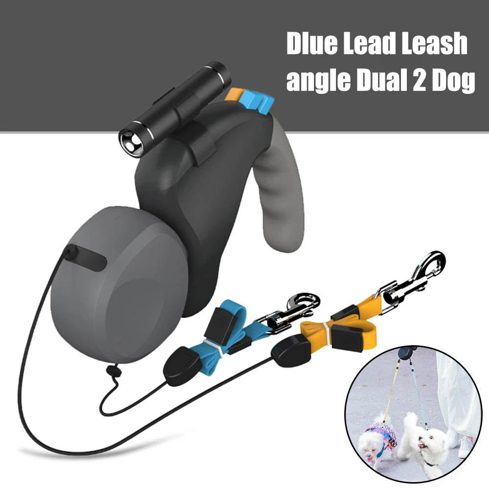 Pawfer™ Retractable Dual Dog Leash