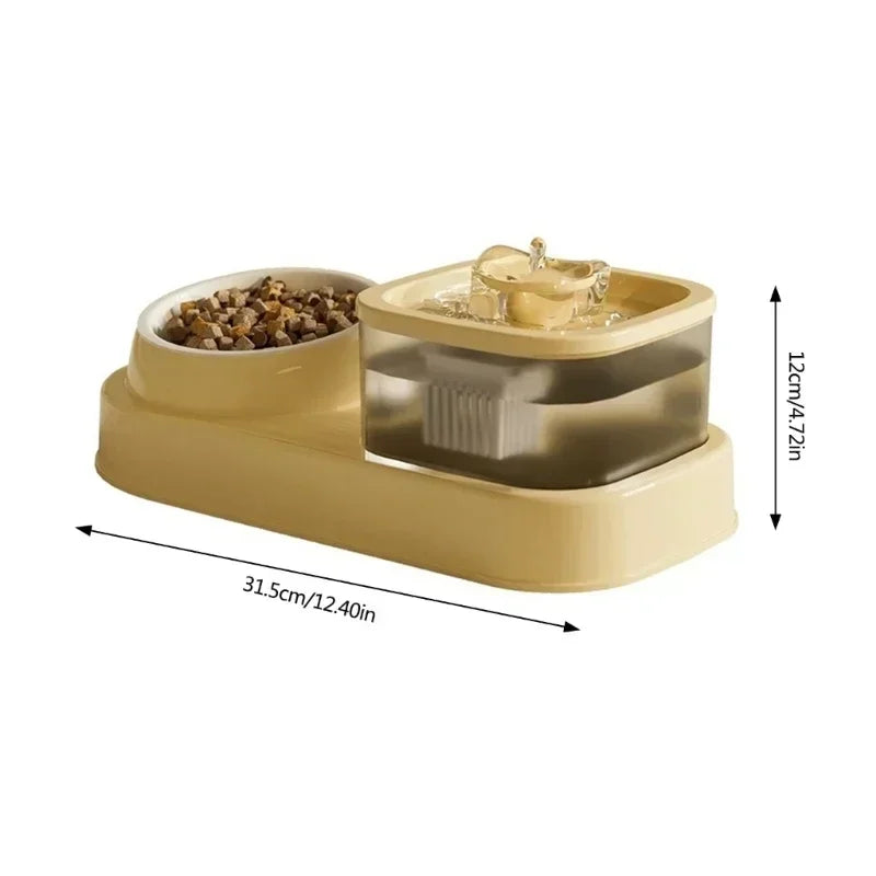 Pawfer™ 2-in-1 Pet Water Fountain Bowl