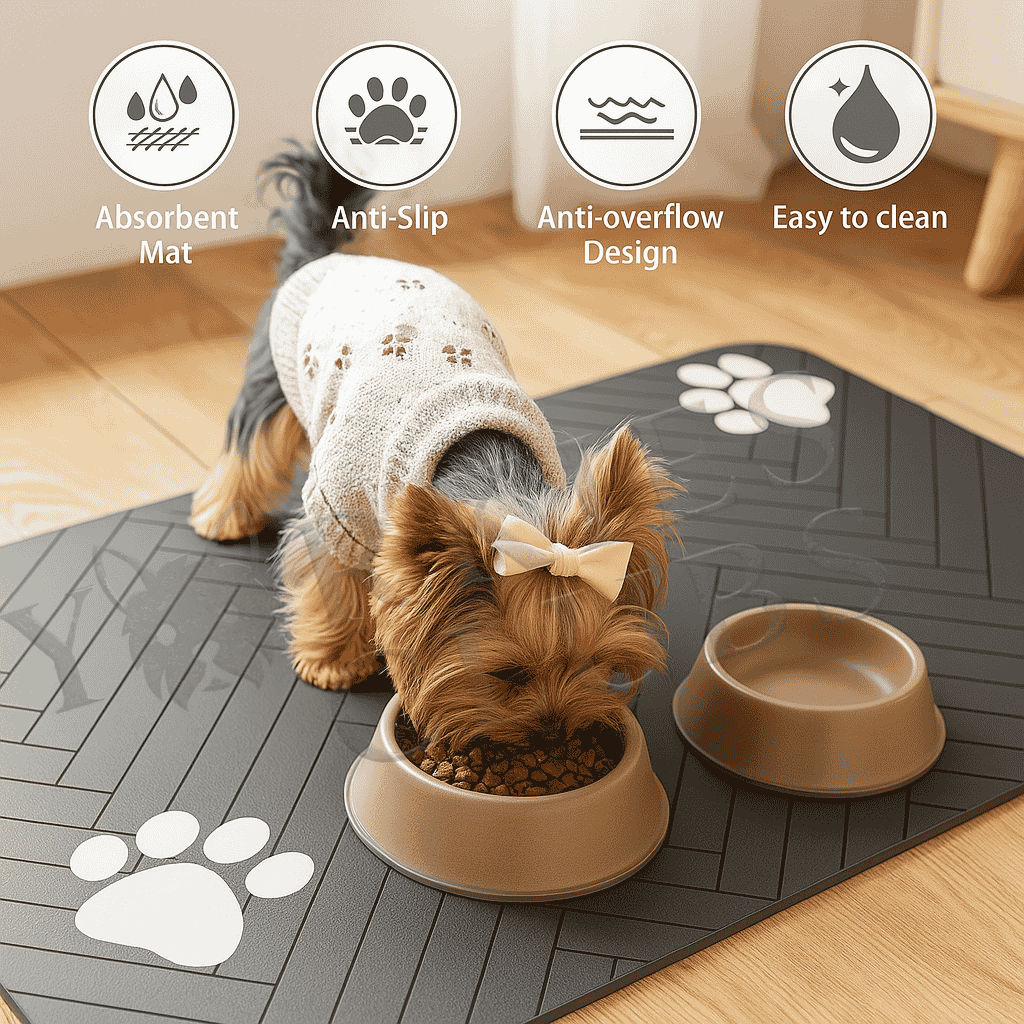 Anti Slip Waterproof Dog Bowl Mat