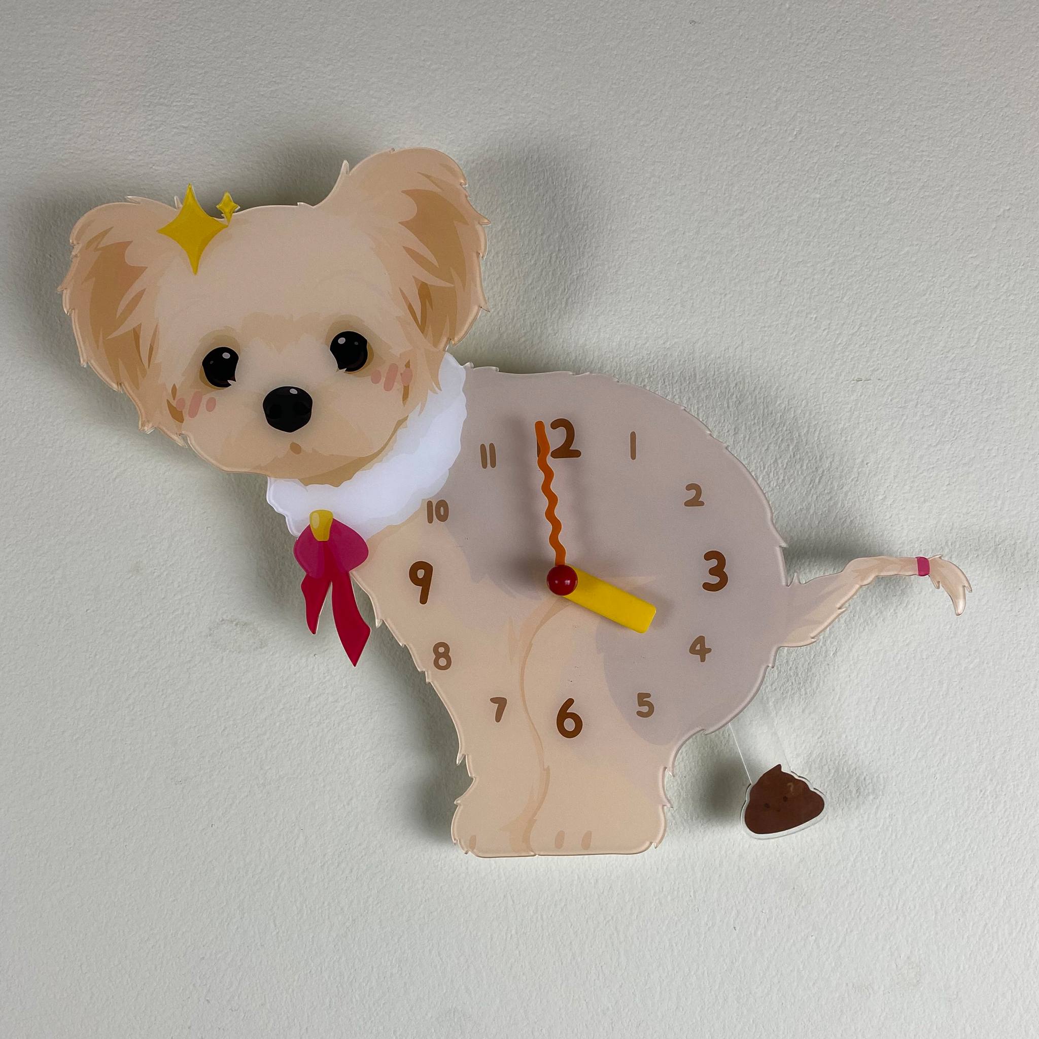Pawfer™ Yorkshire Terrier Pooping Wall Clock