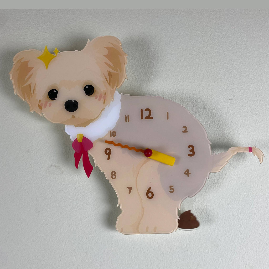 Pawfer™ Yorkshire Terrier Pooping Wall Clock