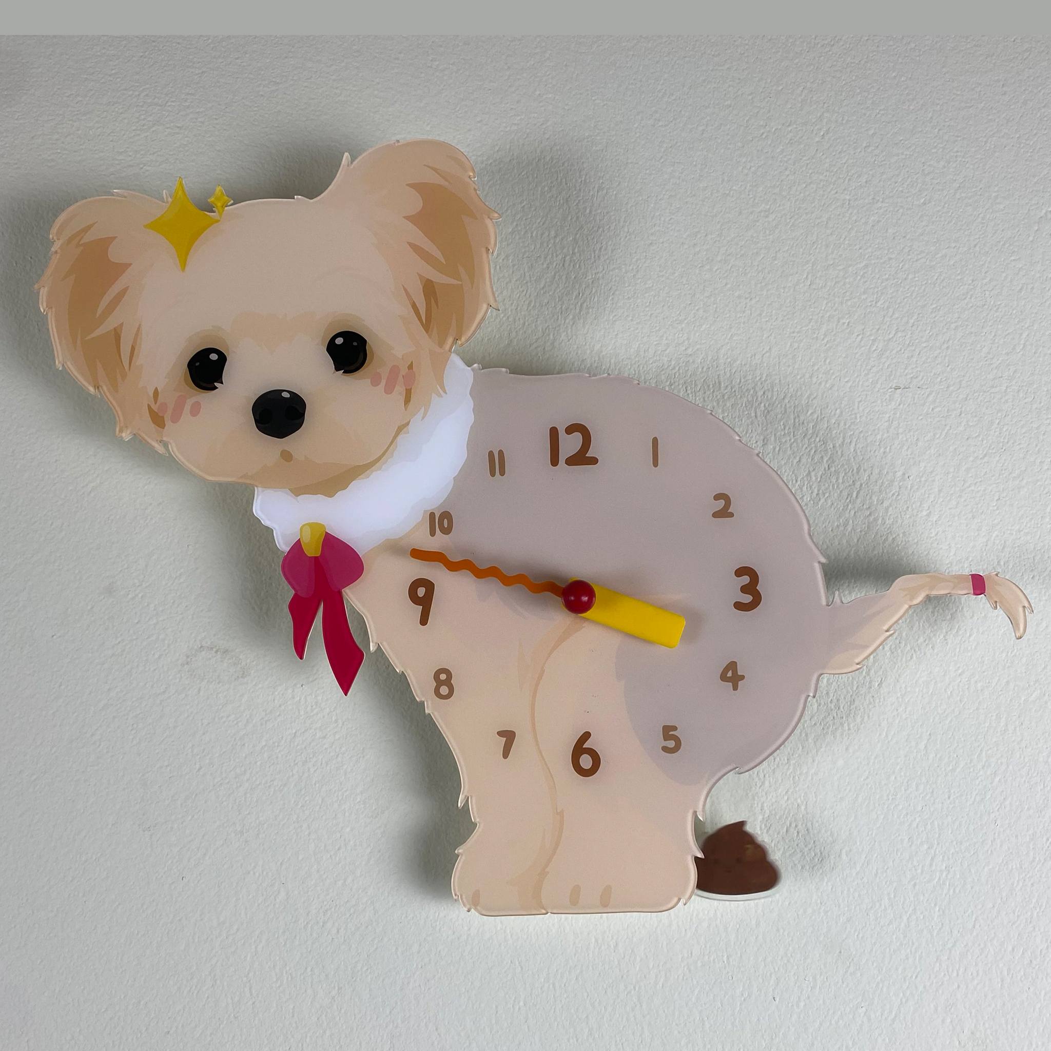 Pawfer™ Yorkshire Terrier Pooping Wall Clock