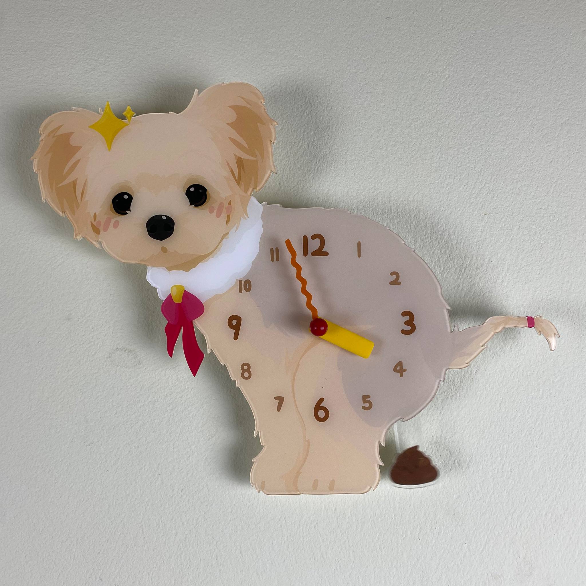 Pawfer™ Yorkshire Terrier Pooping Wall Clock