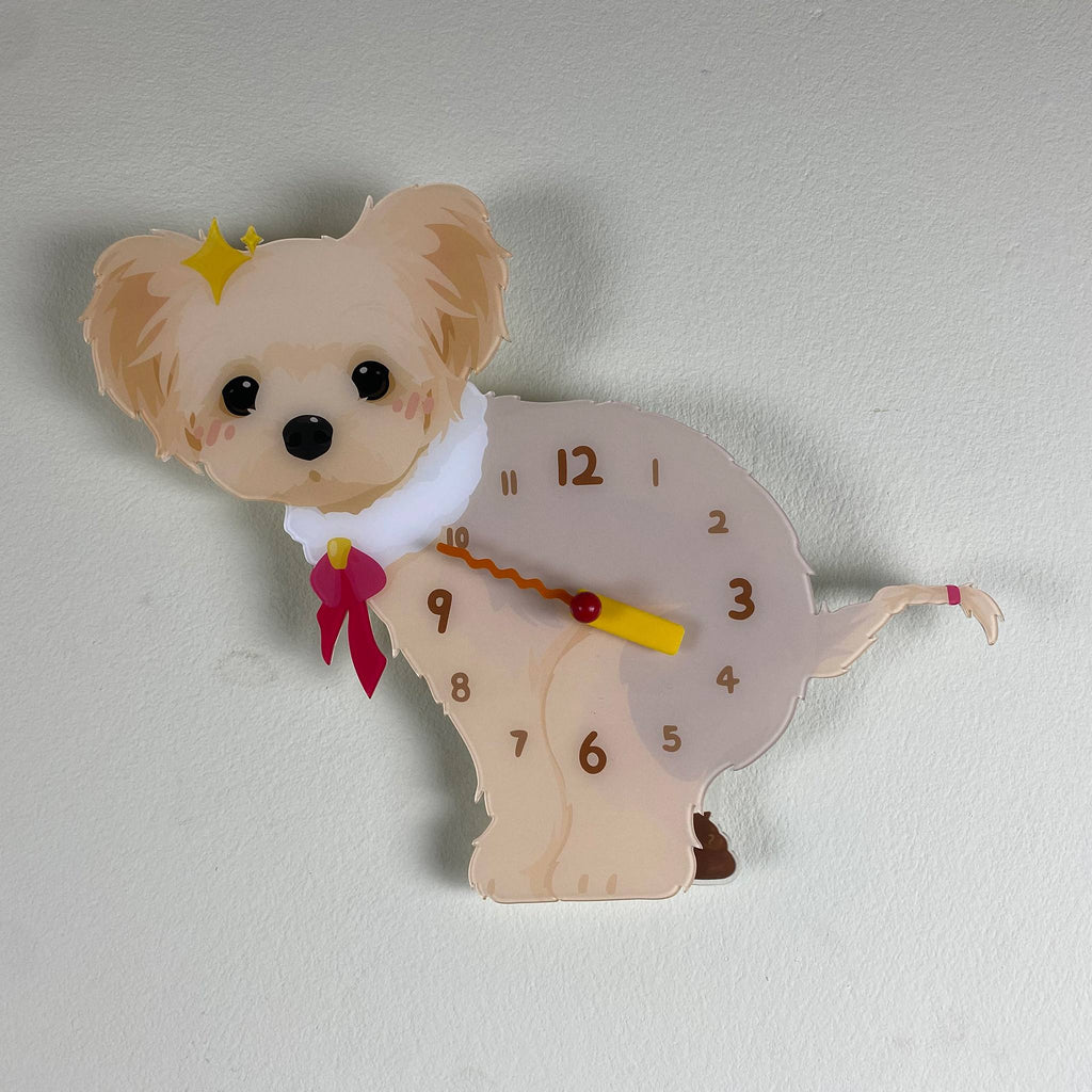 Pawfer™ Yorkshire Terrier Pooping Wall Clock
