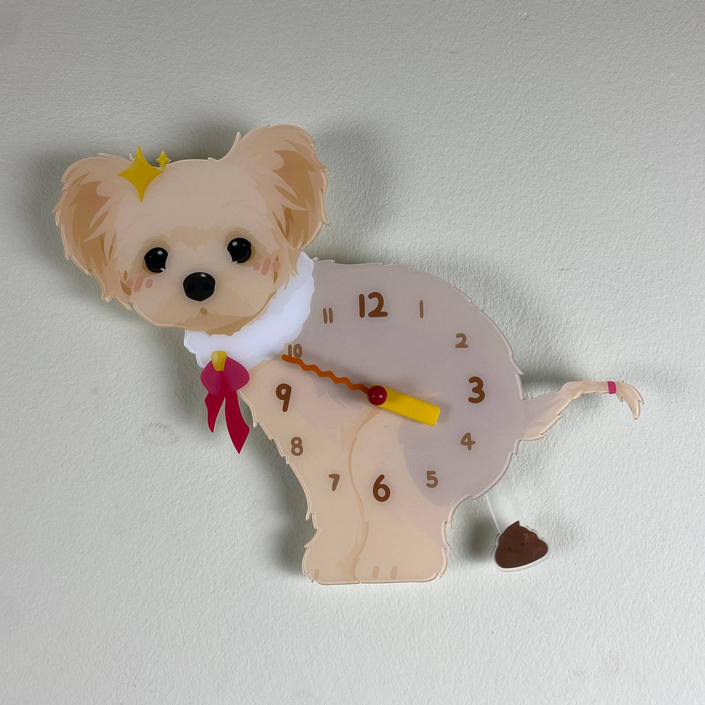 Pawfer™ Yorkshire Terrier Pooping Wall Clock