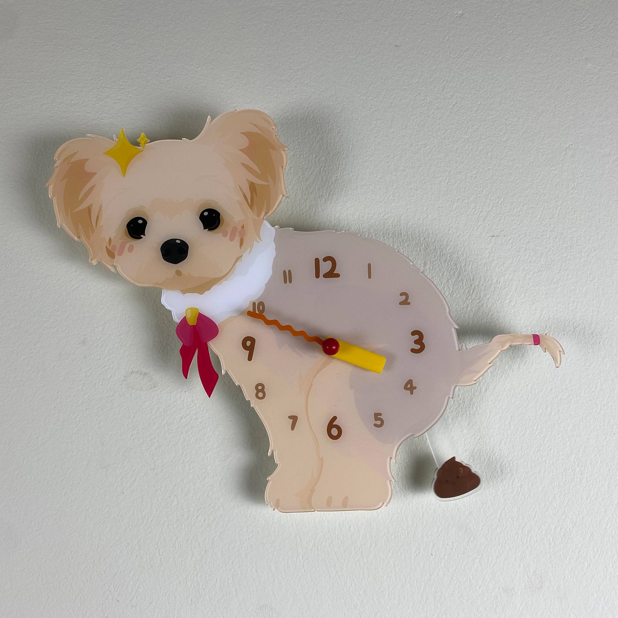 Pawfer™ Yorkshire Terrier Pooping Wall Clock
