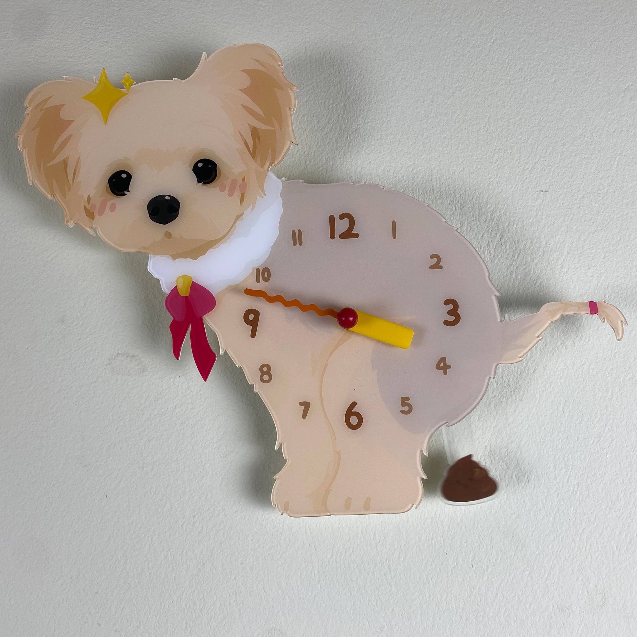 Pawfer™ Yorkshire Terrier Pooping Wall Clock