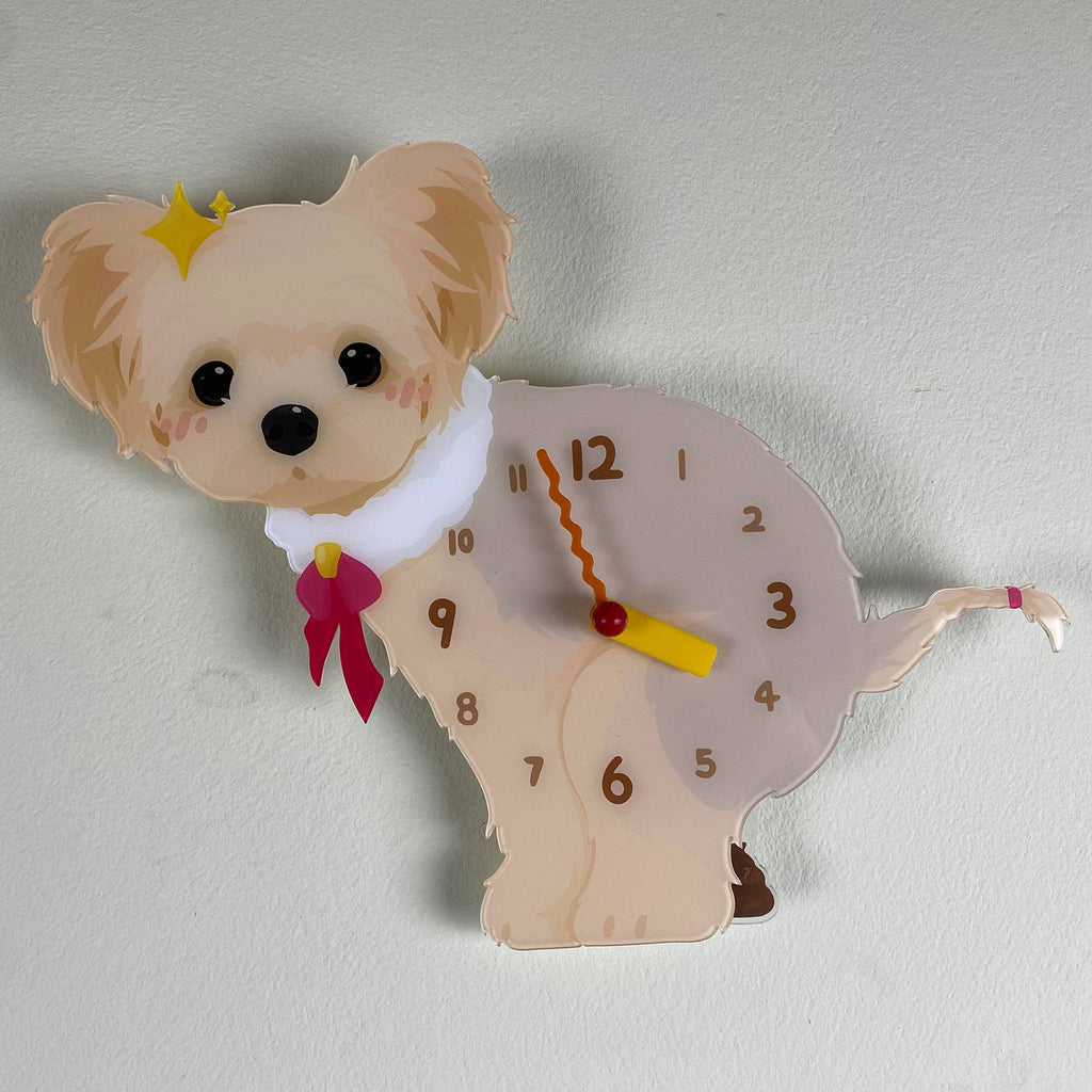 Pawfer™ Yorkshire Terrier Pooping Wall Clock