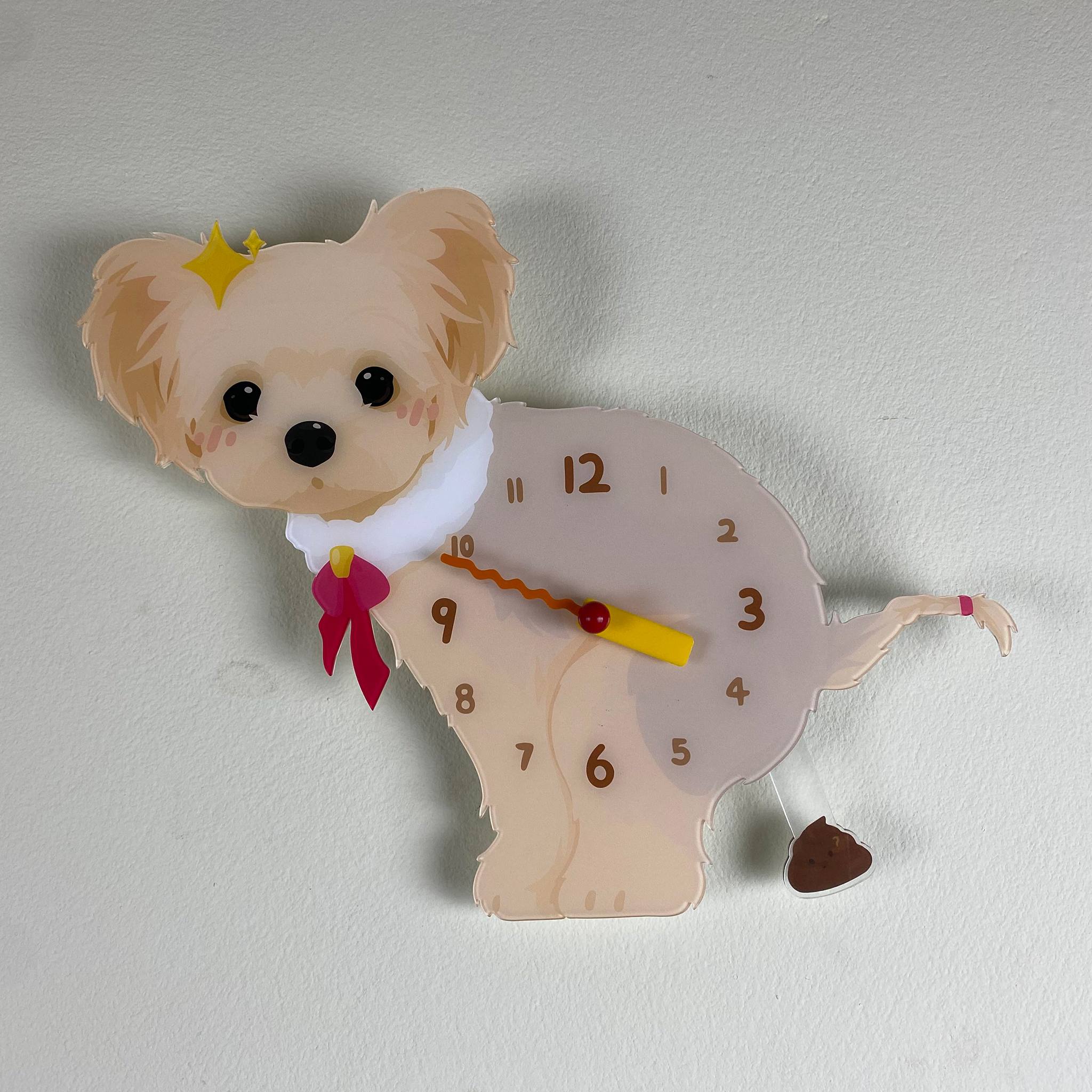 Pawfer™ Yorkshire Terrier Pooping Wall Clock