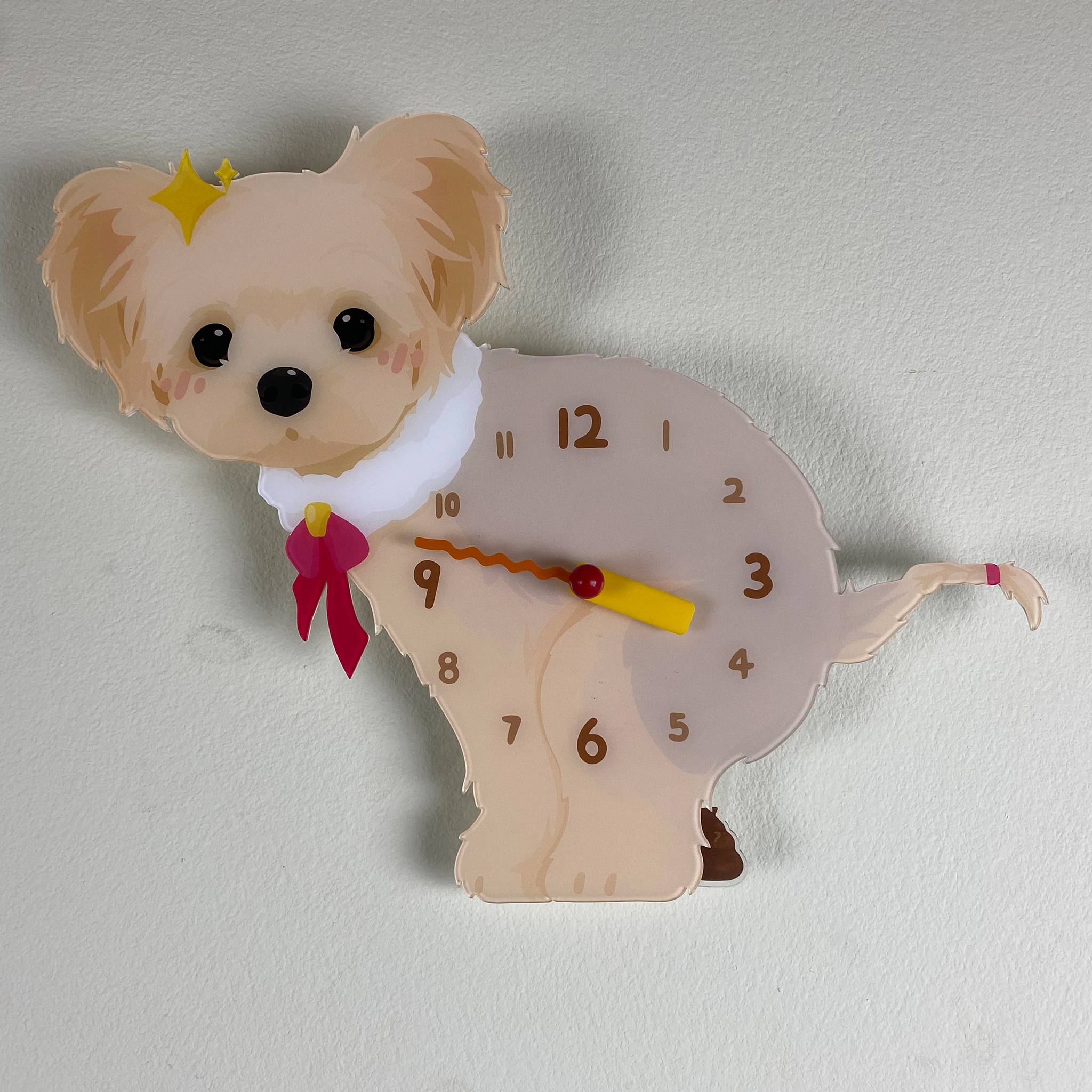 Pawfer™ Yorkshire Terrier Pooping Wall Clock