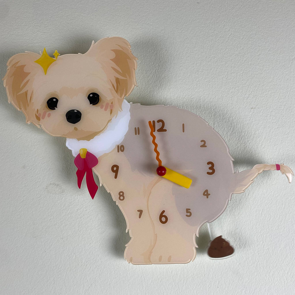 Pawfer™ Yorkshire Terrier Pooping Wall Clock