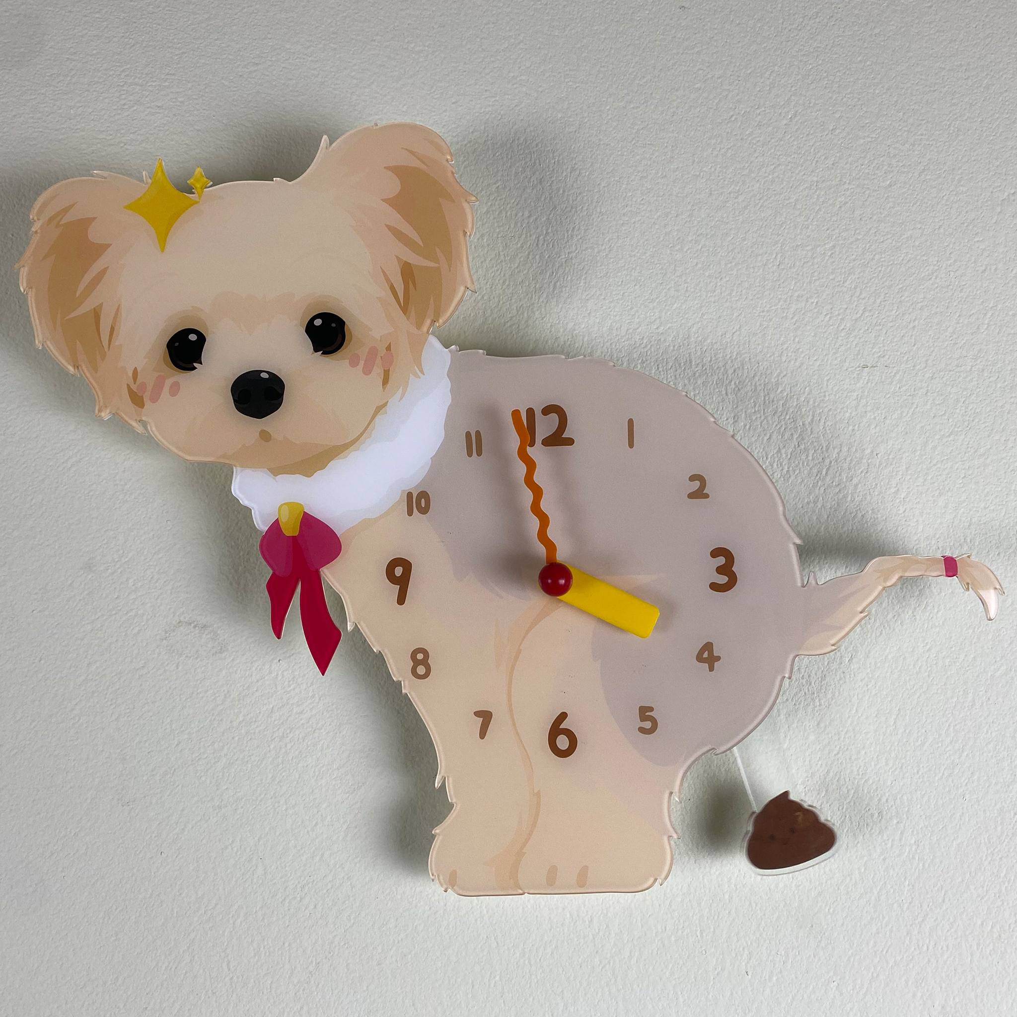 Pawfer™ Yorkshire Terrier Pooping Wall Clock