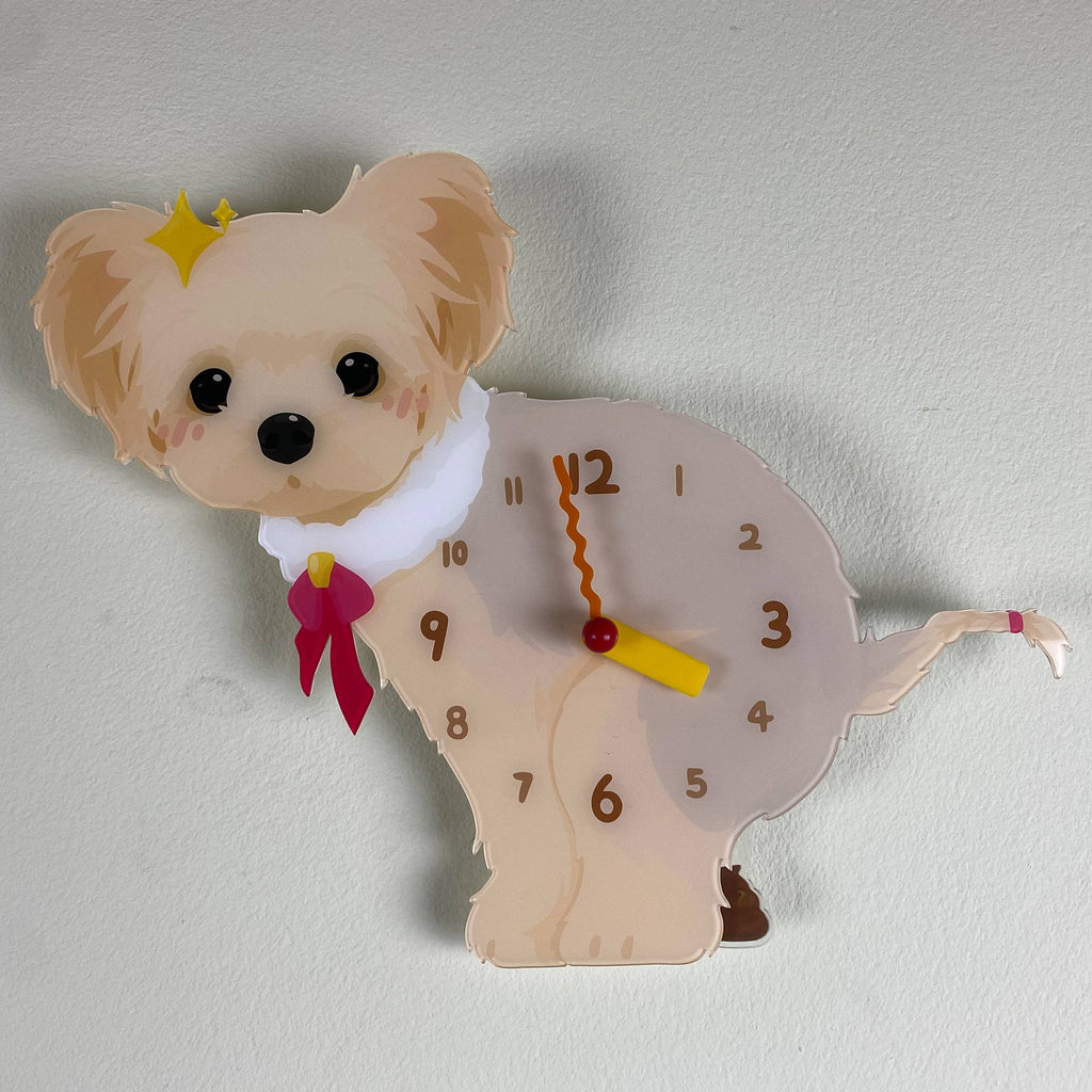 Pawfer™ Yorkshire Terrier Pooping Wall Clock