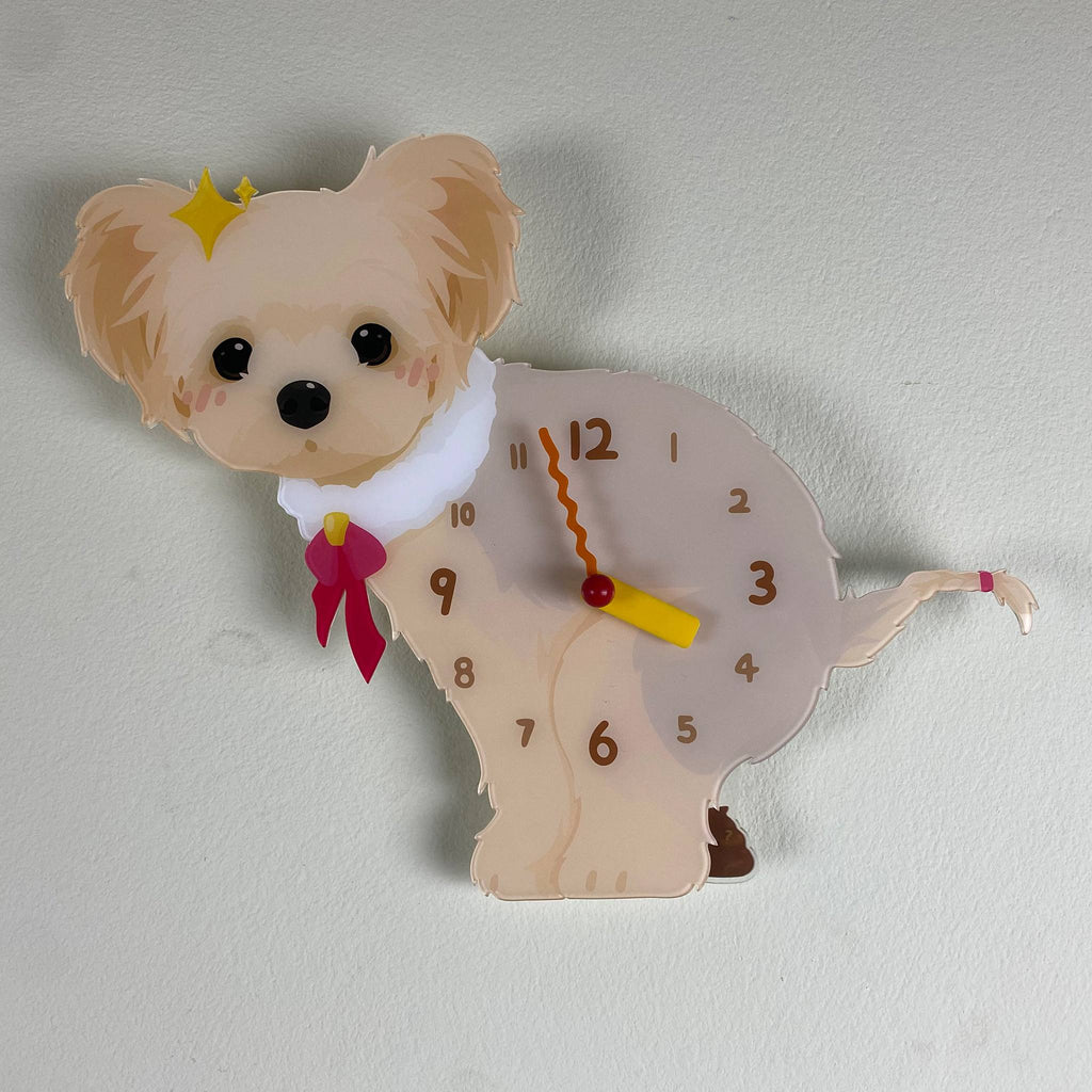 Pawfer™ Yorkshire Terrier Pooping Wall Clock